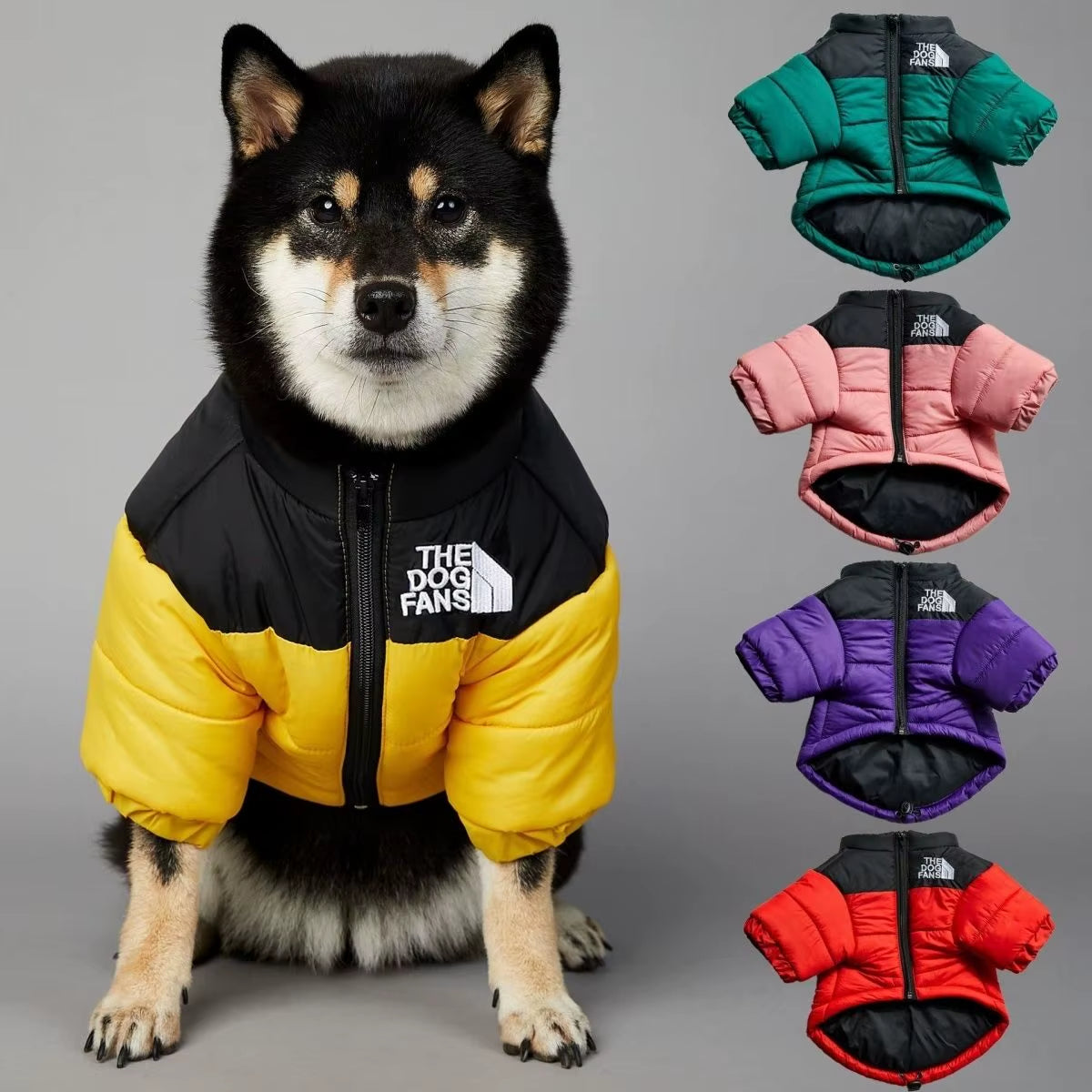 Puppy Coat Dog down Jacket the Dog Fans Winter Pet Clothes for Small Medium Dogs Warm Thick Dog Vest French Bulldog Dropshipping