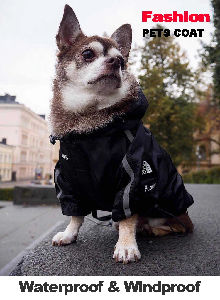 🌧️ North Dog Face Wasserdichter & Winddichter Hundemantel – Reflektierend, Perfekt für Große Hunde & Kaltes Wetter 🐶❄️