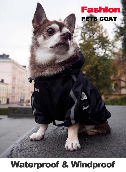 🌧️ North Dog Face Wasserdichter & Winddichter Hundemantel – Reflektierend, Perfekt für Große Hunde & Kaltes Wetter 🐶❄️