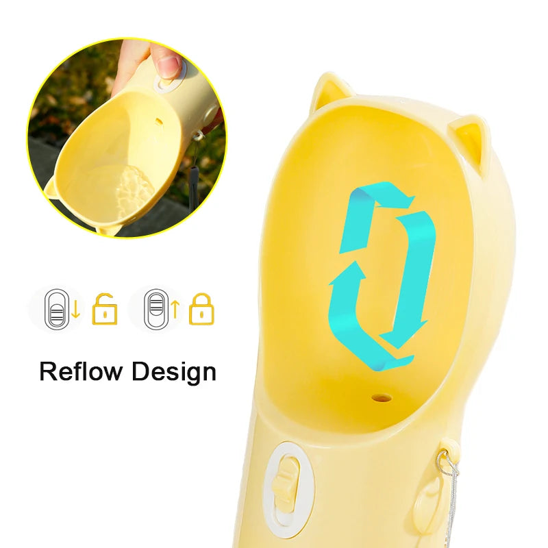 🐶💧 2-in-1 Reise-Trinkflasche mit Futterfach – Perfekt für unterwegs! 🍖