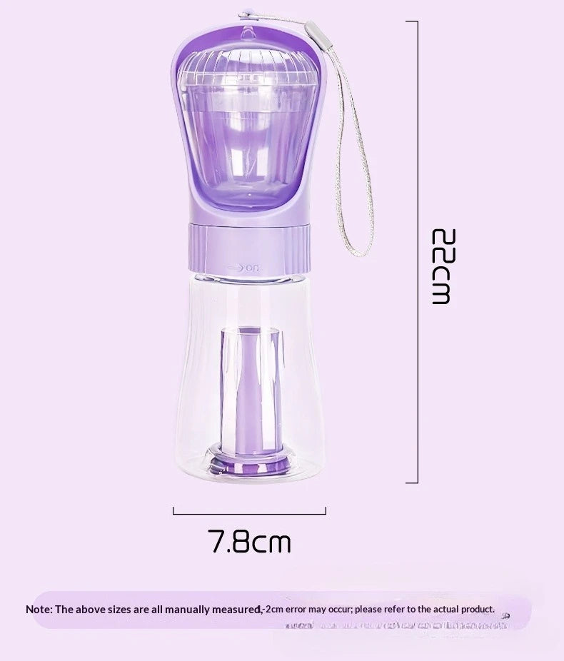 🐾 3-in-1 Trinkflasche für unterwegs – Alles, was dein Liebling braucht! 🐶💧