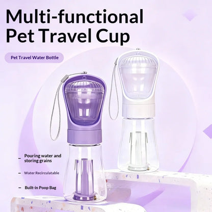 🐾 3-in-1 Trinkflasche für unterwegs – Alles, was dein Liebling braucht! 🐶💧