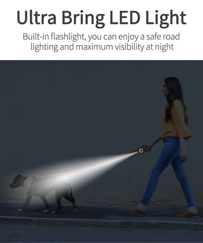 🌟 Automatische LED Hundeleine – Leuchtend, Stylisch & Flexibel für Spaziergänge & Abenteuer 🐶💡