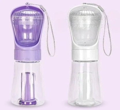 🐾 3-in-1 Trinkflasche für unterwegs – Alles, was dein Liebling braucht! 🐶💧