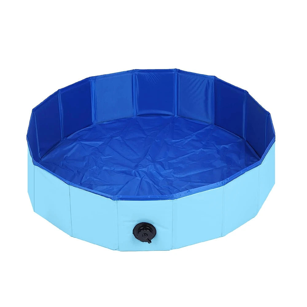 🐶💦 Faltbarer Hunde-Pool mit Ablassventil – Tragbare Haustier-Badewanne für drinnen & draußen 🌞