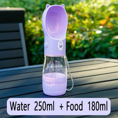 🐶💧 2-in-1 Reise-Trinkflasche mit Futterfach – Perfekt für unterwegs! 🍖