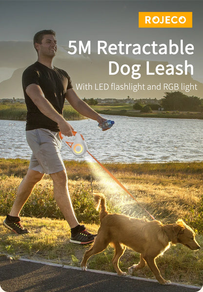 🌟 Automatische LED Hundeleine – Leuchtend, Stylisch & Flexibel für Spaziergänge & Abenteuer 🐶💡
