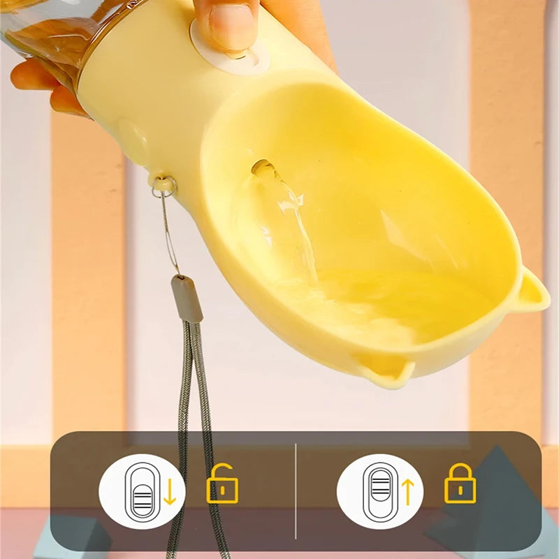 🐶💧 2-in-1 Reise-Trinkflasche mit Futterfach – Perfekt für unterwegs! 🍖