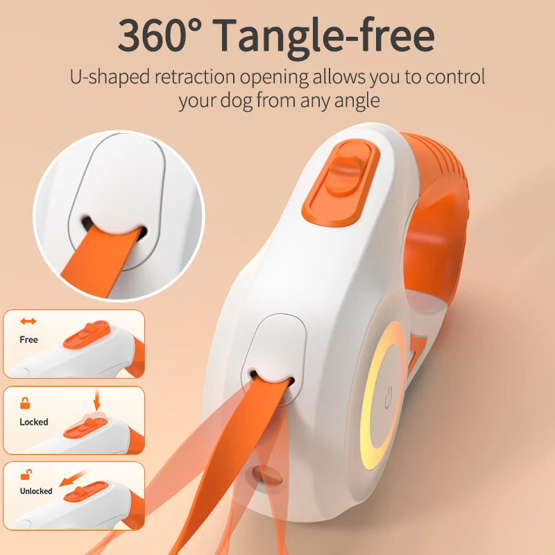 🌟 Automatische LED Hundeleine – Leuchtend, Stylisch & Flexibel für Spaziergänge & Abenteuer 🐶💡