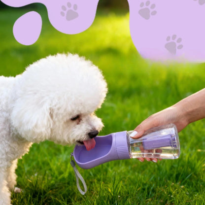 🐾 3-in-1 Trinkflasche für unterwegs – Alles, was dein Liebling braucht! 🐶💧