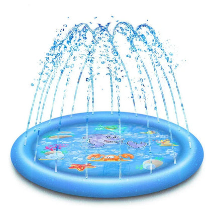 🐶💦 Sommer Hunde-Wasserspielmatte – Interaktive Sprinkler-Spielmatte zur Abkühlung im Freien 🌞
