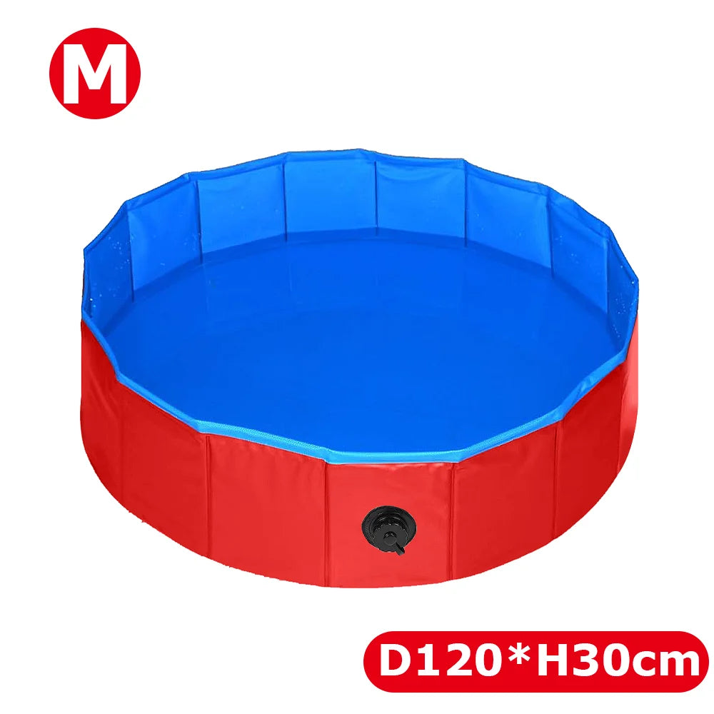 🐶💦 Faltbarer Hunde-Pool mit Ablassventil – Tragbare Haustier-Badewanne für drinnen & draußen 🌞