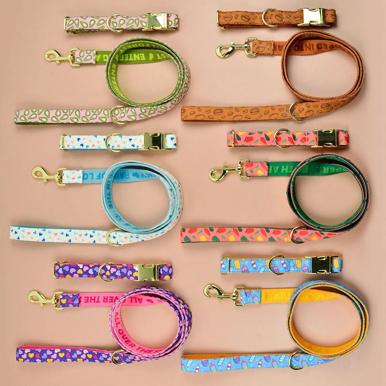 🐾 Verstellbares Luxus Hundehalsband & Leinen-Set – Bunt, Stylisch & Perfekt für den Sommer 🐶🌈☀️