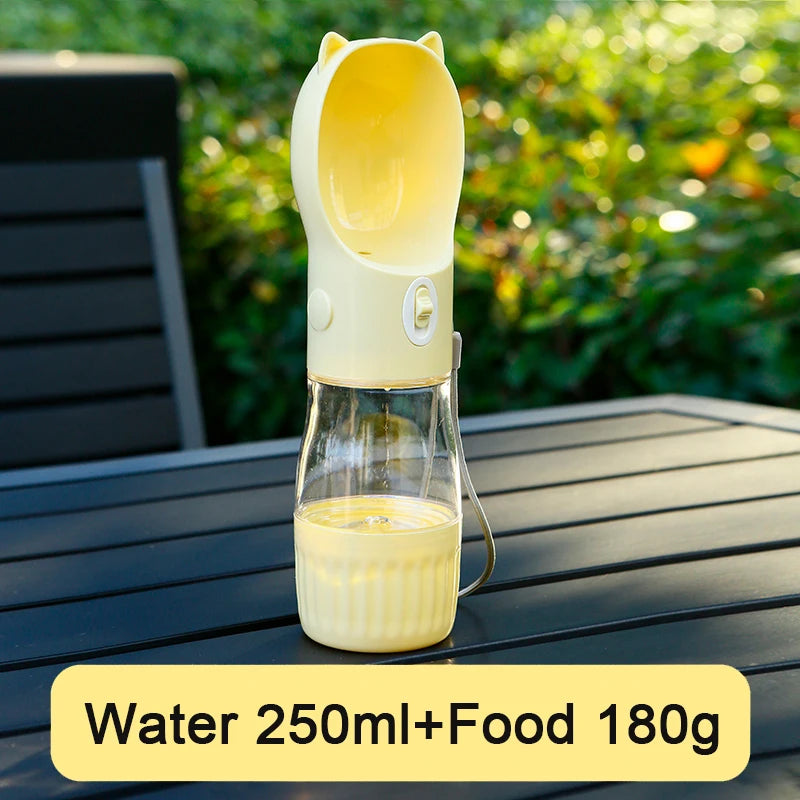🐶💧 2-in-1 Reise-Trinkflasche mit Futterfach – Perfekt für unterwegs! 🍖