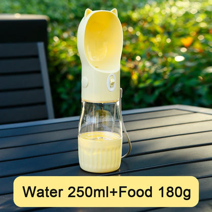 🐶💧 2-in-1 Reise-Trinkflasche mit Futterfach – Perfekt für unterwegs! 🍖