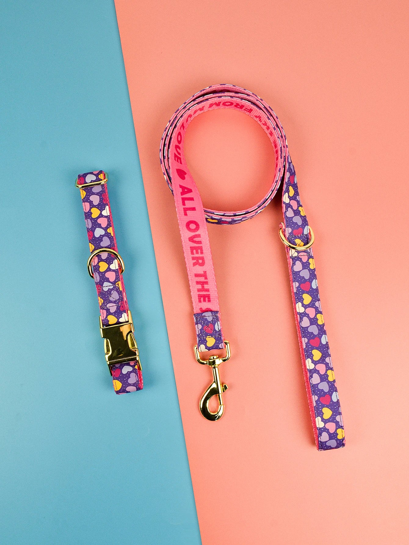 🐾 Verstellbares Luxus Hundehalsband & Leinen-Set – Bunt, Stylisch & Perfekt für den Sommer 🐶🌈☀️