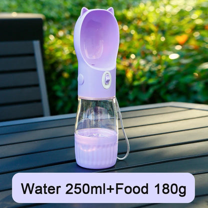 🐶💧 2-in-1 Reise-Trinkflasche mit Futterfach – Perfekt für unterwegs! 🍖