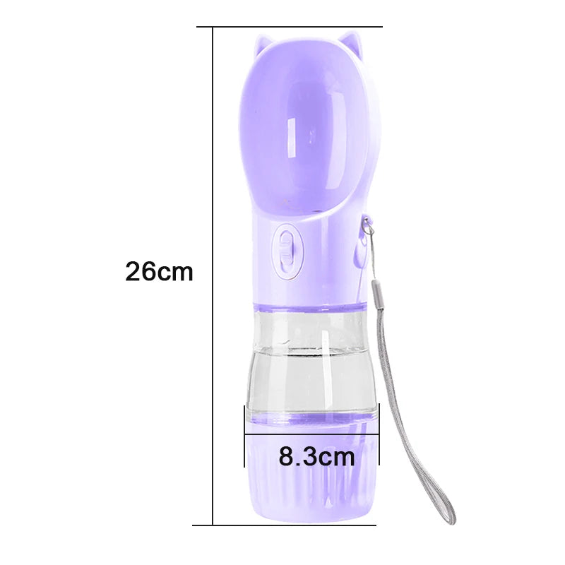 🐶💧 2-in-1 Reise-Trinkflasche mit Futterfach – Perfekt für unterwegs! 🍖