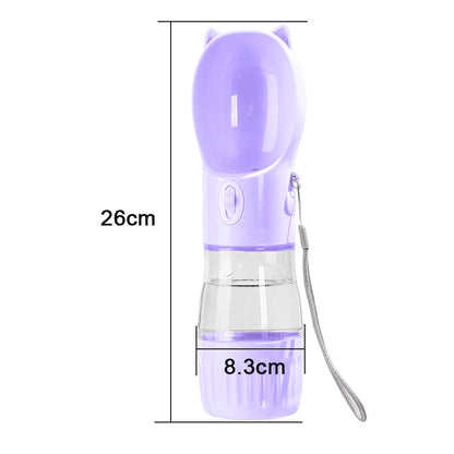 🐶💧 2-in-1 Reise-Trinkflasche mit Futterfach – Perfekt für unterwegs! 🍖