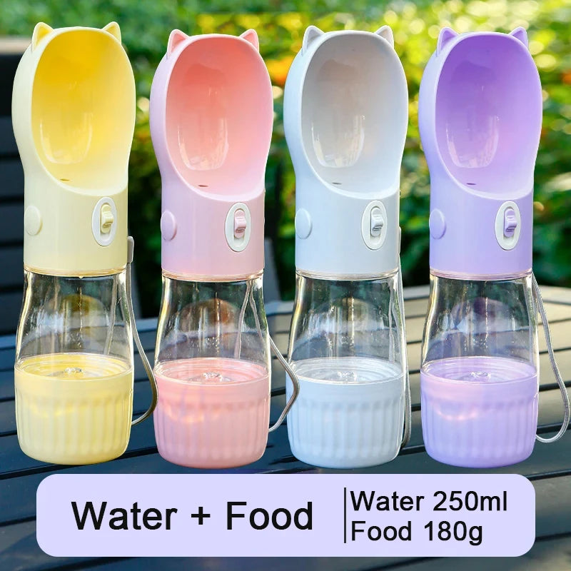 🐶💧 2-in-1 Reise-Trinkflasche mit Futterfach – Perfekt für unterwegs! 🍖