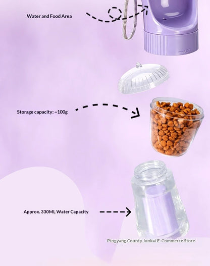 🐾 3-in-1 Trinkflasche für unterwegs – Alles, was dein Liebling braucht! 🐶💧