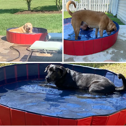 🐶💦 Faltbarer Hunde-Pool mit Ablassventil – Tragbare Haustier-Badewanne für drinnen & draußen 🌞