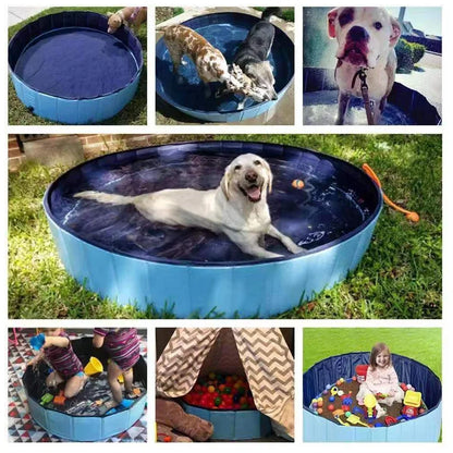 🐶💦 Faltbarer Hunde-Pool mit Ablassventil – Tragbare Haustier-Badewanne für drinnen & draußen 🌞