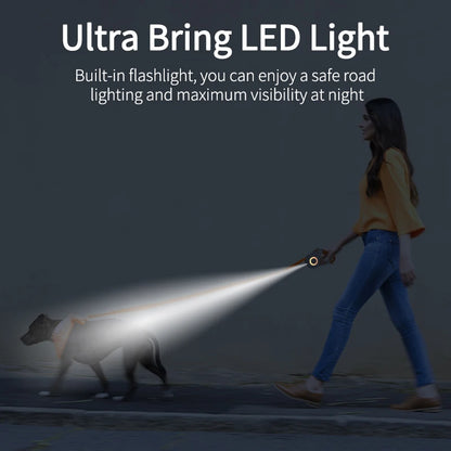 🌟 Automatische LED Hundeleine – Leuchtend, Stylisch & Flexibel für Spaziergänge & Abenteuer 🐶💡