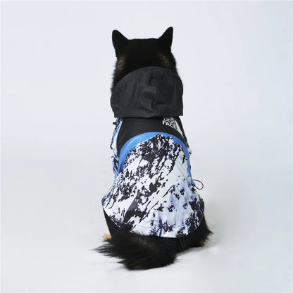 🌧️ North Dog Face Wasserdichter & Winddichter Hundemantel – Reflektierend, Perfekt für Große Hunde & Kaltes Wetter 🐶❄️