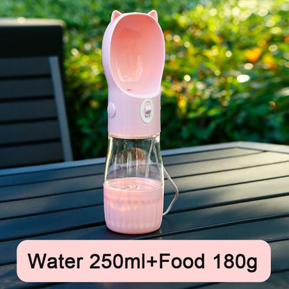 🐶💧 2-in-1 Reise-Trinkflasche mit Futterfach – Perfekt für unterwegs! 🍖