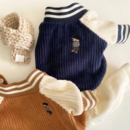 🌸 Süße Bestickte Pet Baseball-Jacke – Stylische Sommerjacke für kleine & mittelgroße Hunde 🐶☀️