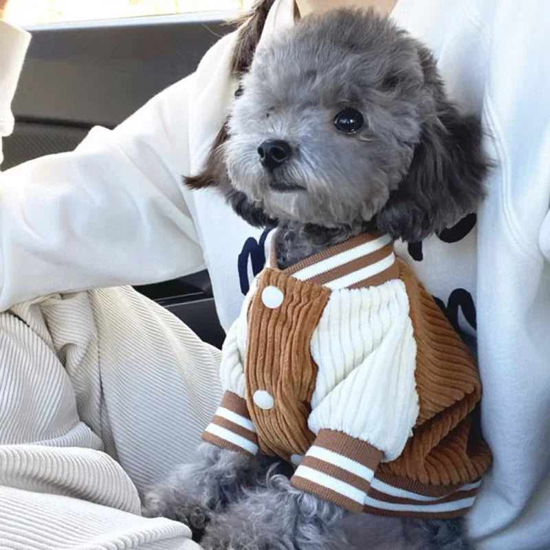 🌸 Süße Bestickte Pet Baseball-Jacke – Stylische Sommerjacke für kleine & mittelgroße Hunde 🐶☀️