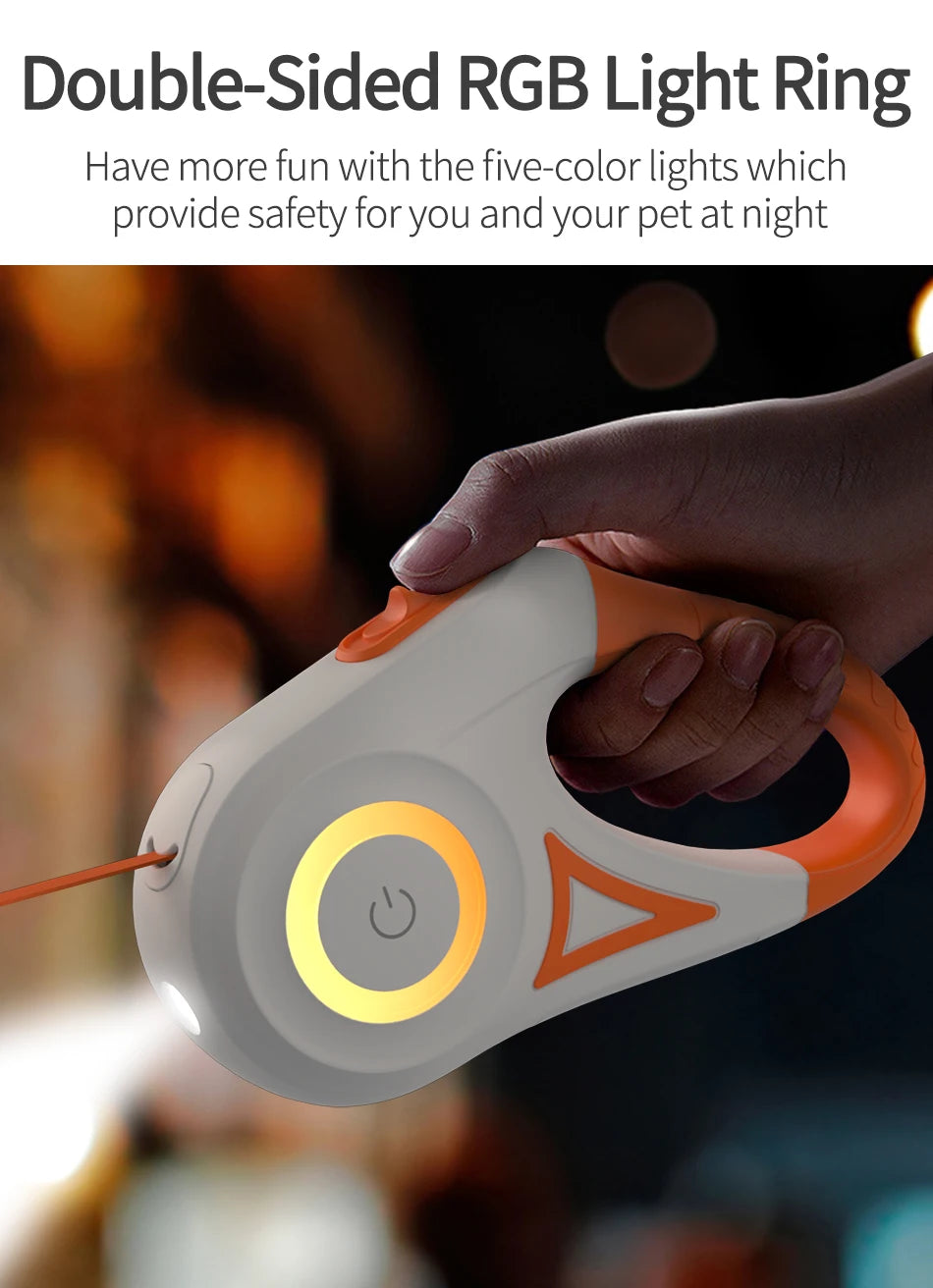 🌟 Automatische LED Hundeleine – Leuchtend, Stylisch & Flexibel für Spaziergänge & Abenteuer 🐶💡