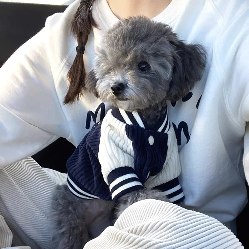 🌸 Süße Bestickte Pet Baseball-Jacke – Stylische Sommerjacke für kleine & mittelgroße Hunde 🐶☀️