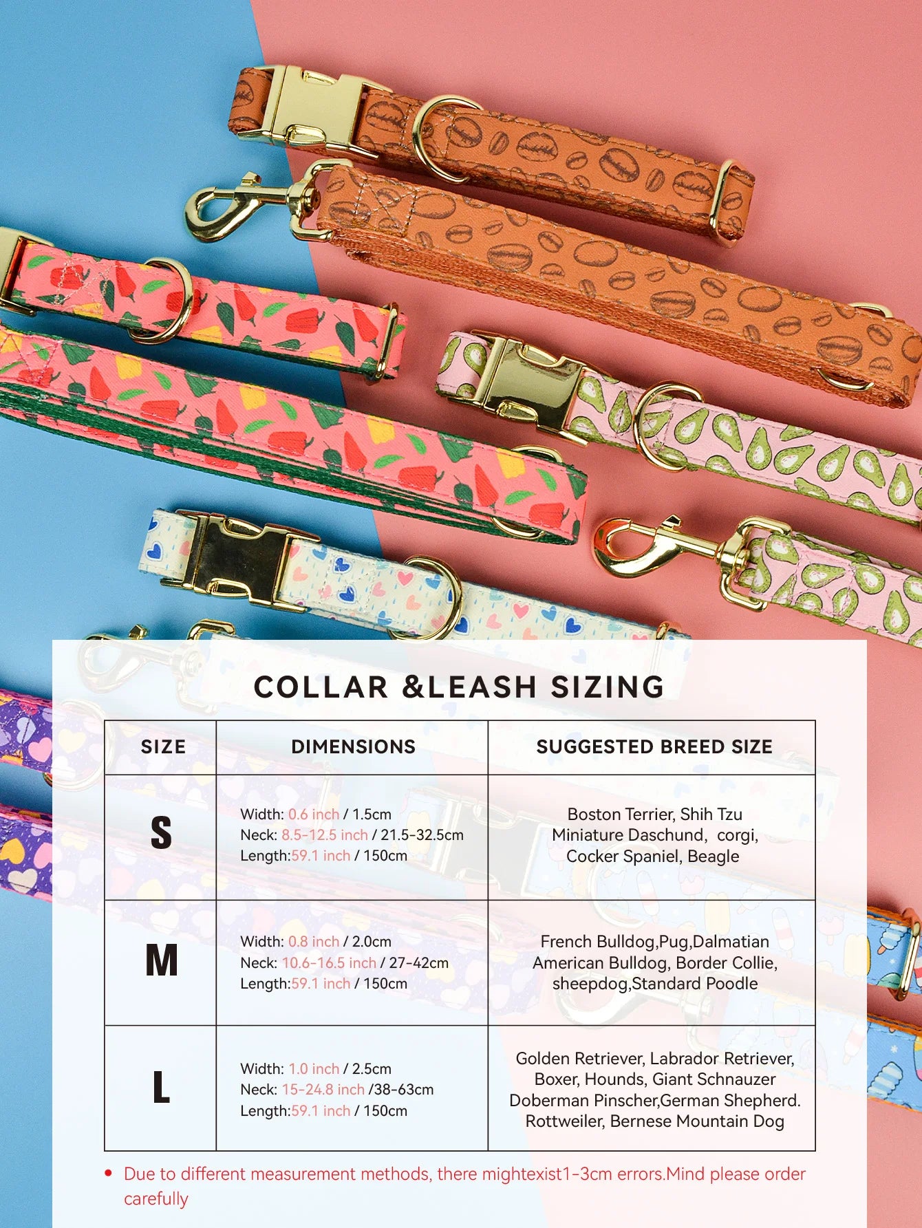 🐾 Verstellbares Luxus Hundehalsband & Leinen-Set – Bunt, Stylisch & Perfekt für den Sommer 🐶🌈☀️