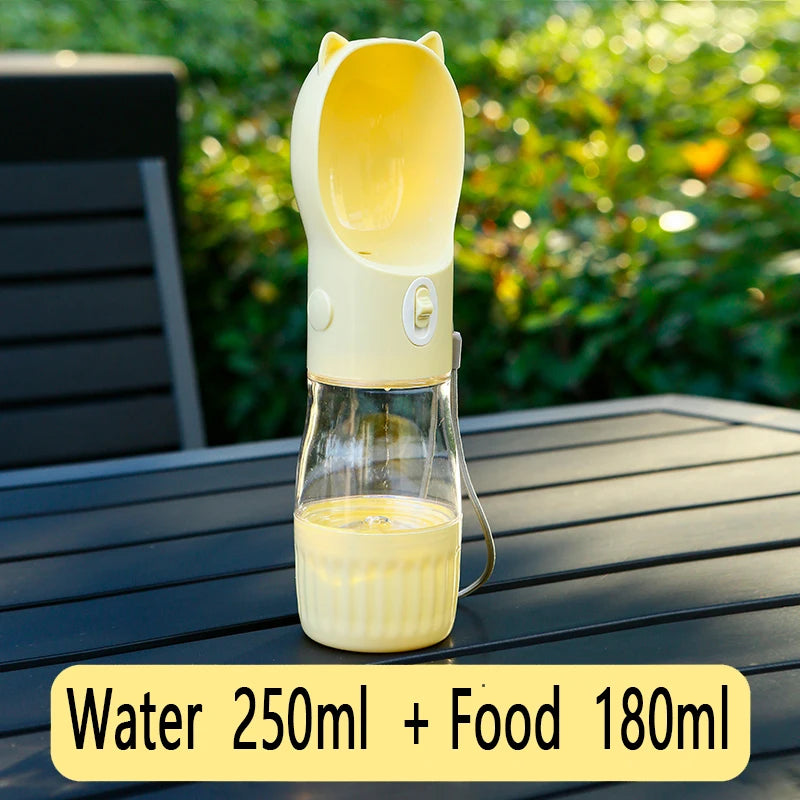 🐶💧 2-in-1 Reise-Trinkflasche mit Futterfach – Perfekt für unterwegs! 🍖