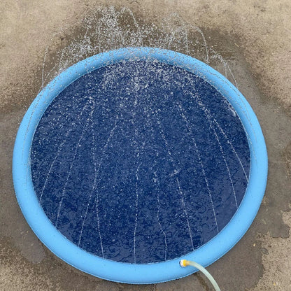 🐶💦 Sommer Hunde-Wasserspielmatte – Interaktive Sprinkler-Spielmatte zur Abkühlung im Freien 🌞