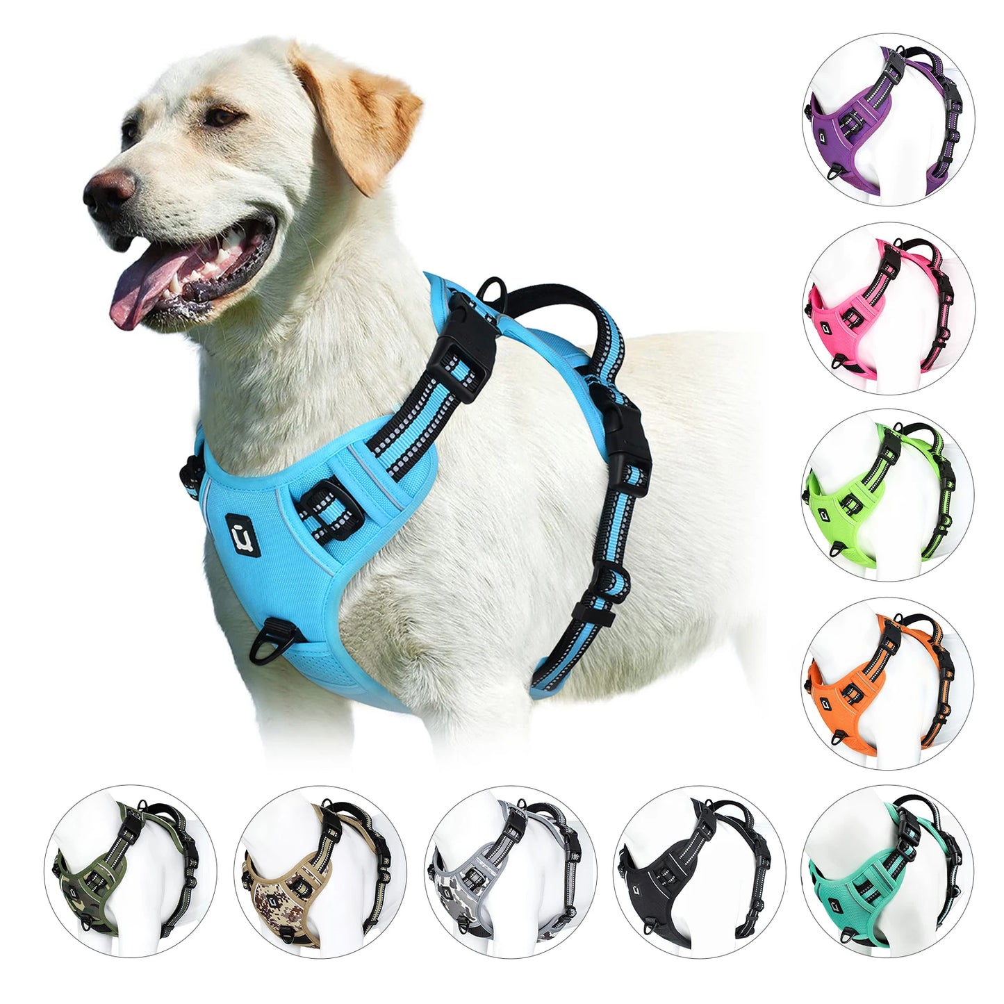 🐾💪 No-Pull Hundegeschirr – Gepolstertes Brustgeschirr mit Griff für volle Kontrolle 🐶🦺