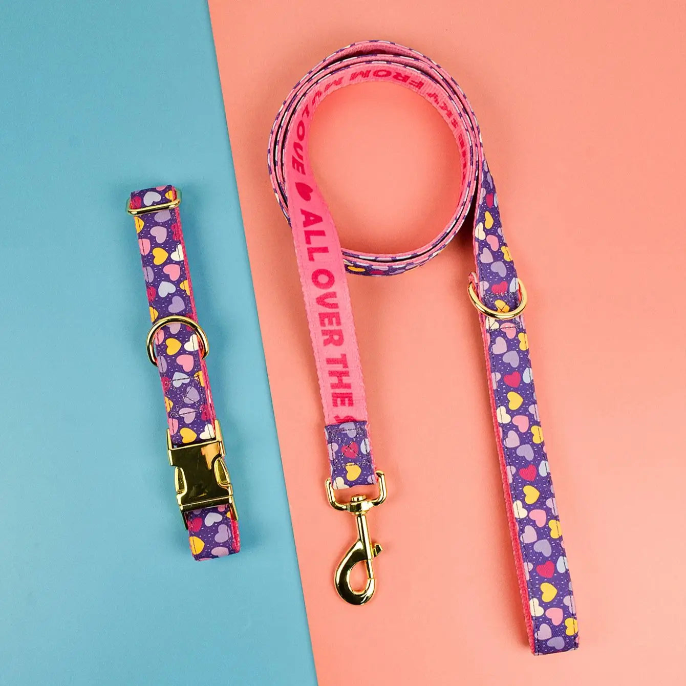 🐾 Verstellbares Luxus Hundehalsband & Leinen-Set – Bunt, Stylisch & Perfekt für den Sommer 🐶🌈☀️