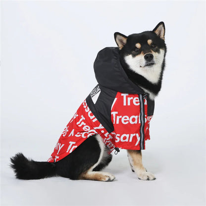 🌧️ North Dog Face Wasserdichter & Winddichter Hundemantel – Reflektierend, Perfekt für Große Hunde & Kaltes Wetter 🐶❄️