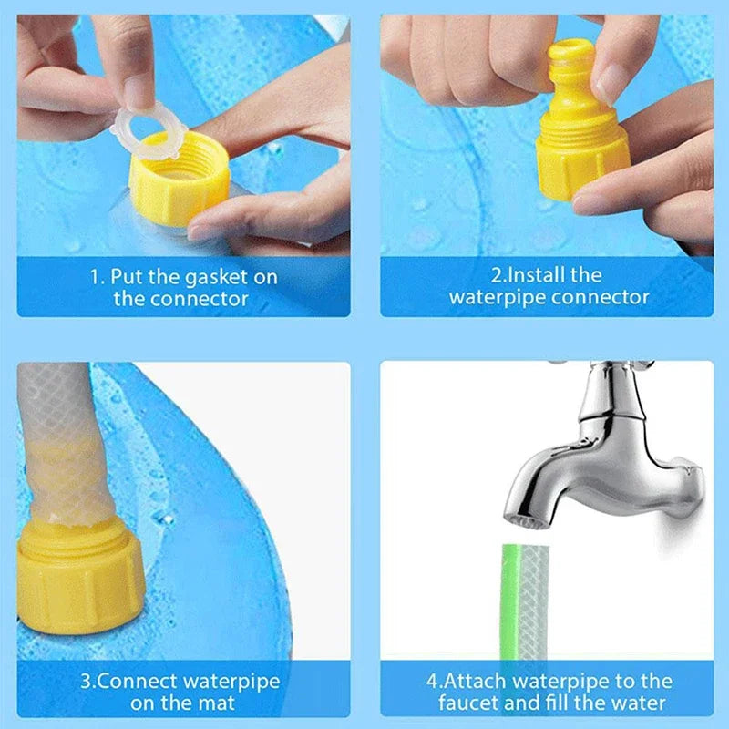 🐶💦 Sommer Hunde-Wasserspielmatte – Interaktive Sprinkler-Spielmatte zur Abkühlung im Freien 🌞