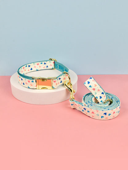 🐾 Verstellbares Luxus Hundehalsband & Leinen-Set – Bunt, Stylisch & Perfekt für den Sommer 🐶🌈☀️