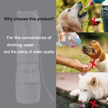 🐶💧 2-in-1 Reise-Trinkflasche mit Futterfach – Perfekt für unterwegs! 🍖