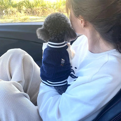 🌸 Süße Bestickte Pet Baseball-Jacke – Stylische Sommerjacke für kleine & mittelgroße Hunde 🐶☀️