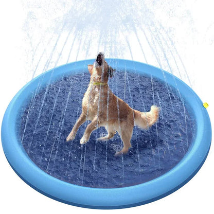 🐶💦 Sommer Hunde-Wasserspielmatte – Interaktive Sprinkler-Spielmatte zur Abkühlung im Freien 🌞