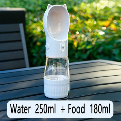 🐶💧 2-in-1 Reise-Trinkflasche mit Futterfach – Perfekt für unterwegs! 🍖
